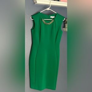 Calvin Klein Green Sheath dress size 4
